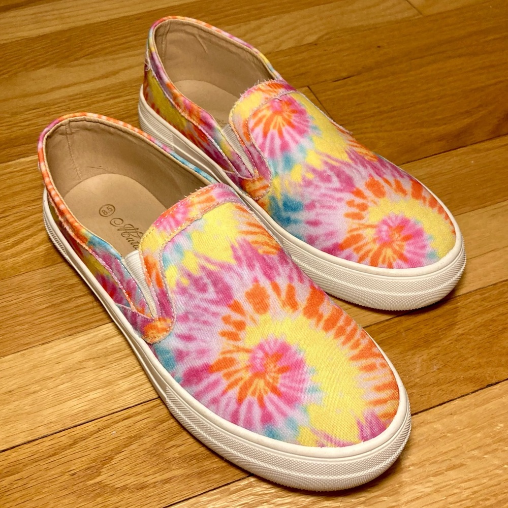 Tie Dye Slip On Shoes